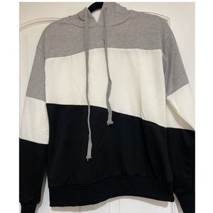 Black white and grey hoodie